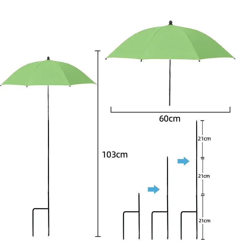 Tuinparasol voor Planten met Grondspies en Verstelbare Hoogte, Ø 60 cm