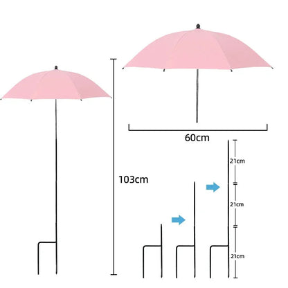 Tuinparasol voor Planten met Grondspies en Verstelbare Hoogte, Ø 60 cm