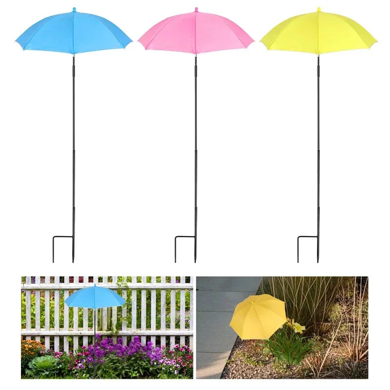 Tuinparasol voor Planten met Grondspies en Verstelbare Hoogte, Ø 60 cm