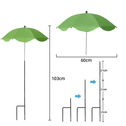Tuinparasol voor Planten met Grondspies en Verstelbare Hoogte, Ø 60 cm