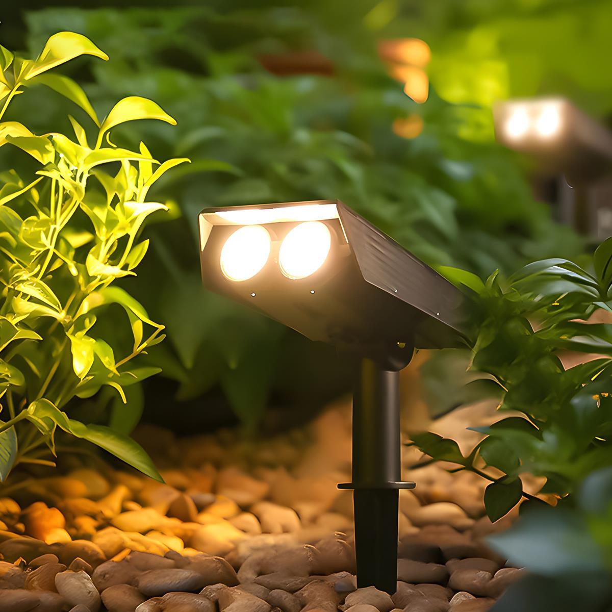 Tuinspot Buiten op Zonne-energie met Verstelbaar Zoomlens en Grondpin