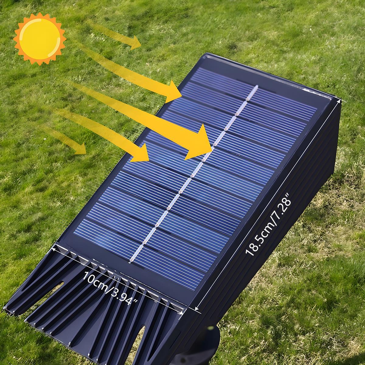 Tuinspot Buiten op Zonne-energie met Verstelbaar Zoomlens en Grondpin