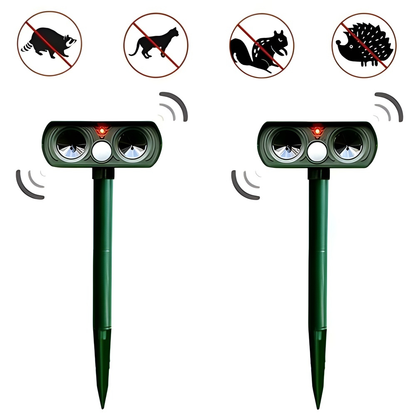 Ultrasoon Dierenafweer op Zonne-energie met PIR-sensor en 180° Detectiebereik