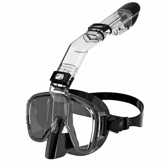 Unisex Snorkelmasker Opvouwbaar met Droge Snorkel en Panoramisch Zicht