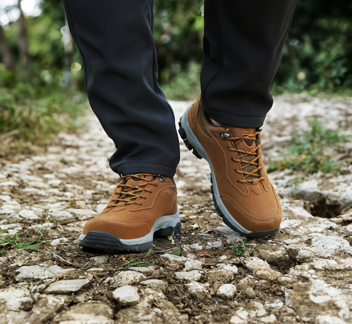 Unisex Wandelschoenen met Brede Teenbox en Profielzool voor Outdoor