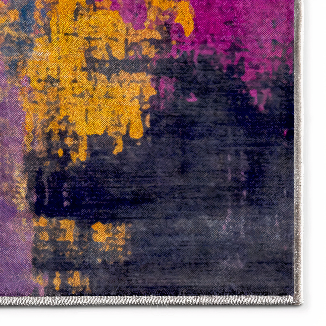 Vloerkleed Abstract Expressionistisch Patroon met Levendige Kleurvlakken ##POS:3##