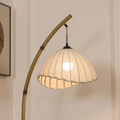 Vloerlamp Bohemian met Gevlochten Kap en Marmeren Voet