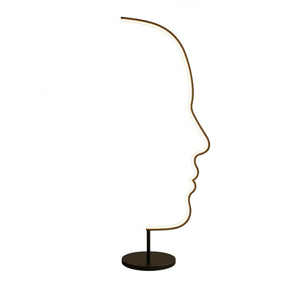 Vloerlamp Modern met Gezicht Silhouet en Geïntegreerde LED