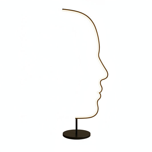 Vloerlamp Modern met Gezicht Silhouet en Geïntegreerde LED
