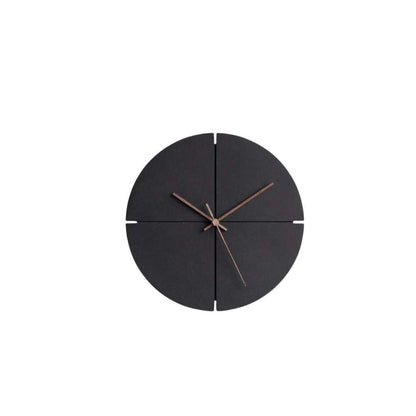 Wandklok Minimalistisch Rond met Stille Quartz en Kruisnaad Design
