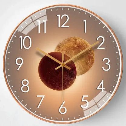 Wandklok Modern Stil Uurwerk met Groot Cijferblad en Ronde Vorm