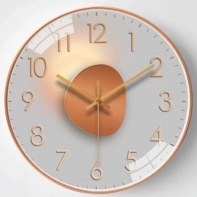 Wandklok Modern Stil Uurwerk met Groot Cijferblad en Ronde Vorm
