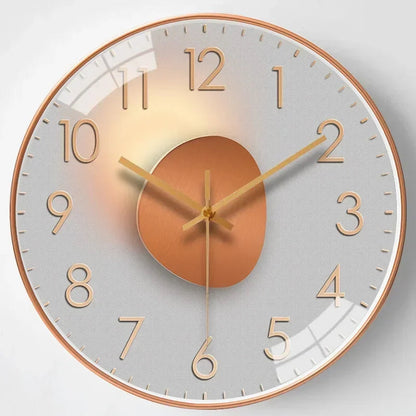 Wandklok Modern Stil Uurwerk met Groot Cijferblad en Ronde Vorm