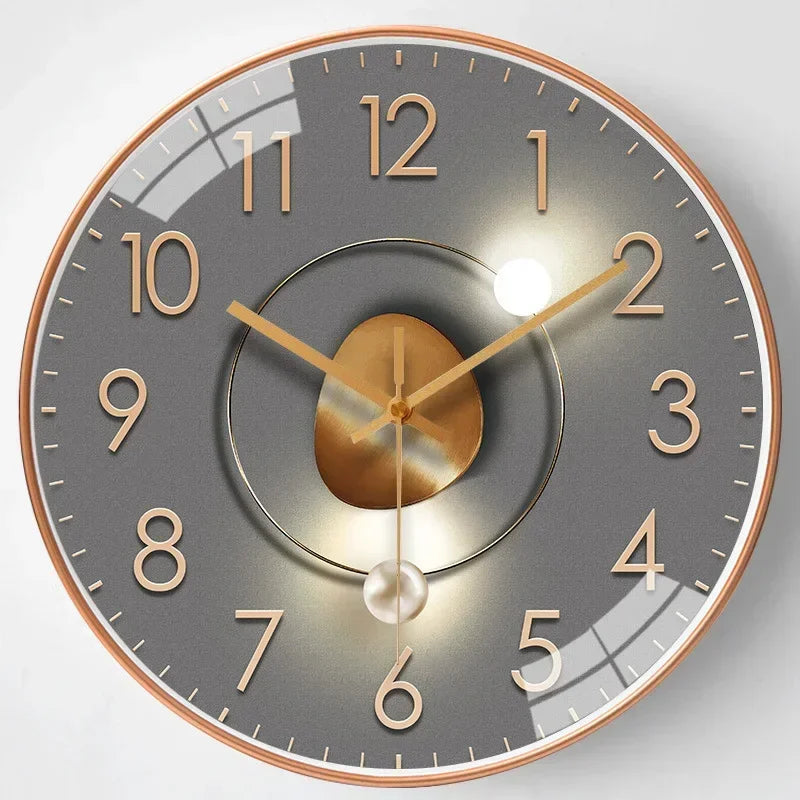 Wandklok Modern Stil Uurwerk met Groot Cijferblad en Ronde Vorm