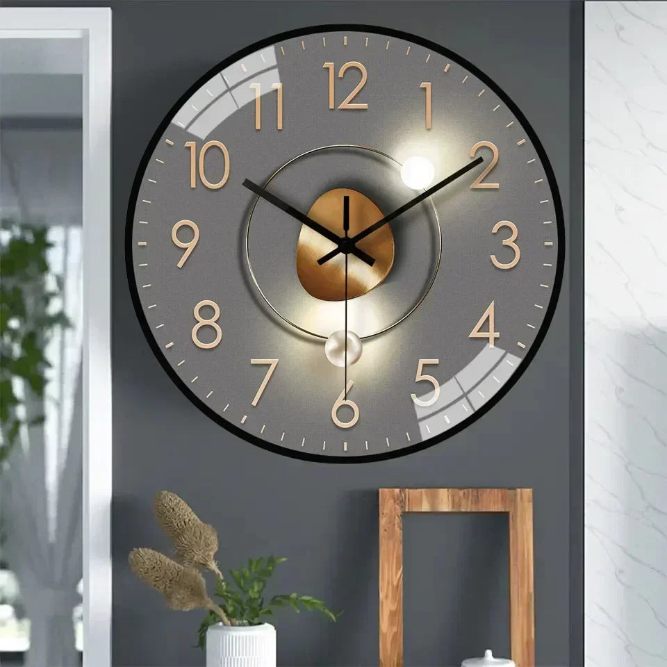 Wandklok Modern Stil Uurwerk met Groot Cijferblad en Ronde Vorm