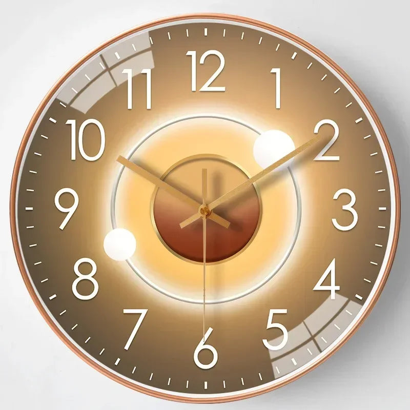 Wandklok Modern Stil Uurwerk met Groot Cijferblad en Ronde Vorm