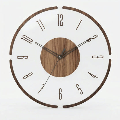 Wandklok Scandinavisch met Transparant Acryl Kader en Geruisloos Uurwerk