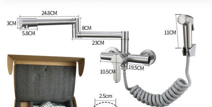 Wandkraan Keuken met Uittrekbare Sproeier en Draaibare Arm