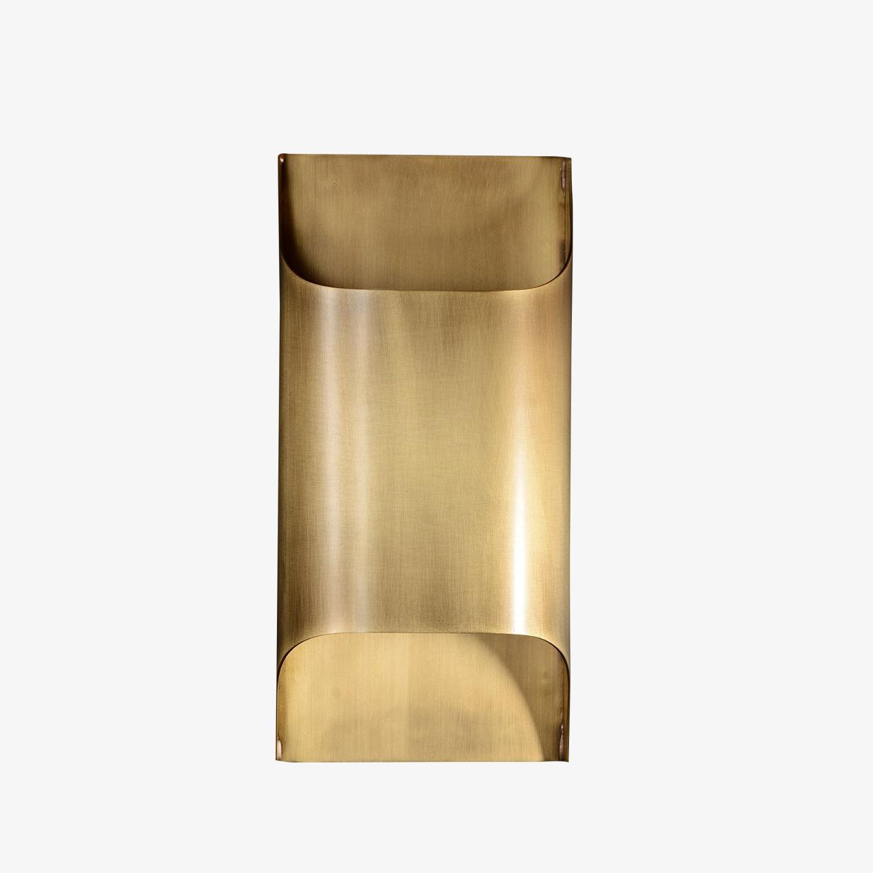 Wandlamp Art Deco met Gebogen Metalen Kap en Omhoog-Omlaag Lichteffect