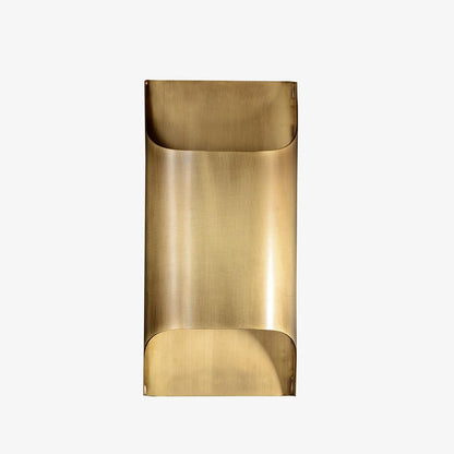 Wandlamp Art Deco met Gebogen Metalen Kap en Omhoog-Omlaag Lichteffect