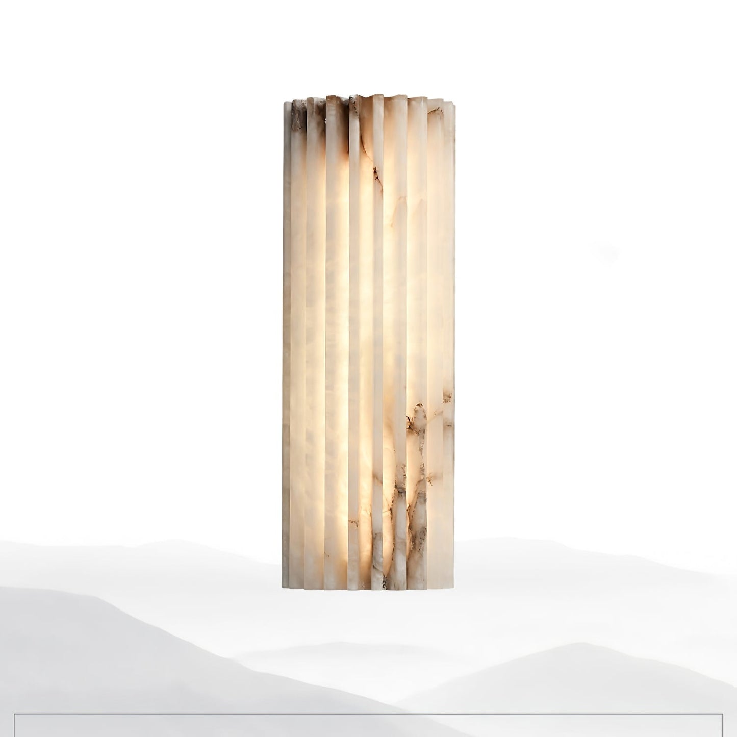 Wandlamp Art Deco met Geribbeld Alabasten Kap en Geïntegreerde LED
