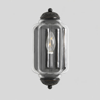 Wandlamp Art Deco met Geribbelde Glazen Kap en Sierlijk Messing Frame