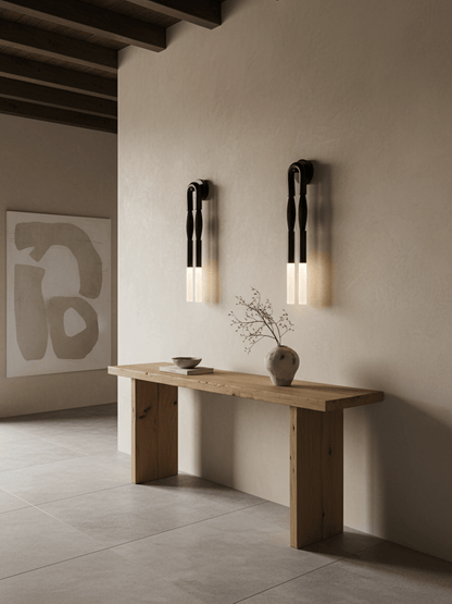 Wandlamp Art Deco met Glazen Kap en IJzeren Frame voor Binnen