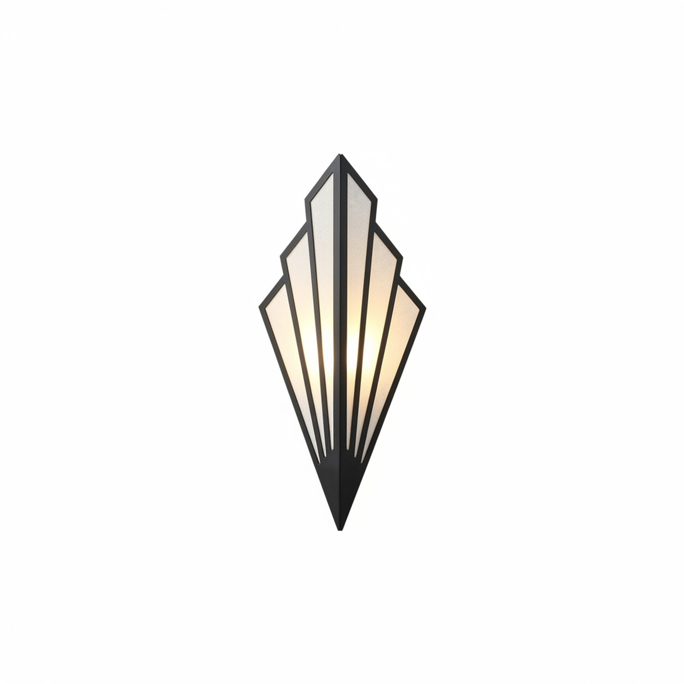 Wandlamp Art Deco met Ruitvorm en Gefrost Glas