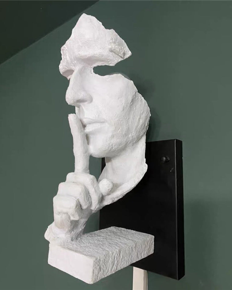 Wandlamp Art Deco met Sculptuur Figuur en Indirecte Verlichting