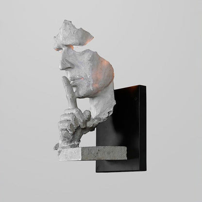 Wandlamp Art Deco met Sculptuur Figuur en Indirecte Verlichting