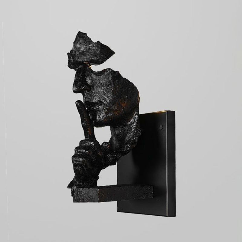 Wandlamp Art Deco met Sculptuur Figuur en Indirecte Verlichting