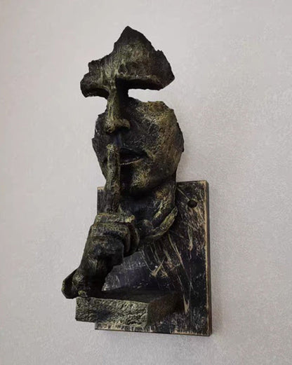 Wandlamp Art Deco met Sculptuur Figuur en Indirecte Verlichting