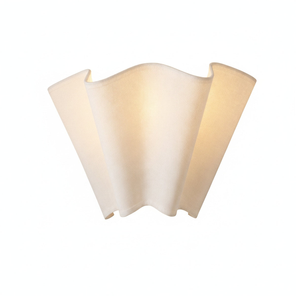 Wandlamp Bohemian met Golvende Linnen Kap en Bloemenvorm