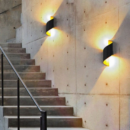 Wandlamp Buiten Modern Spiraalvorm met Geïntegreerde LED en Up-Down Verlichting