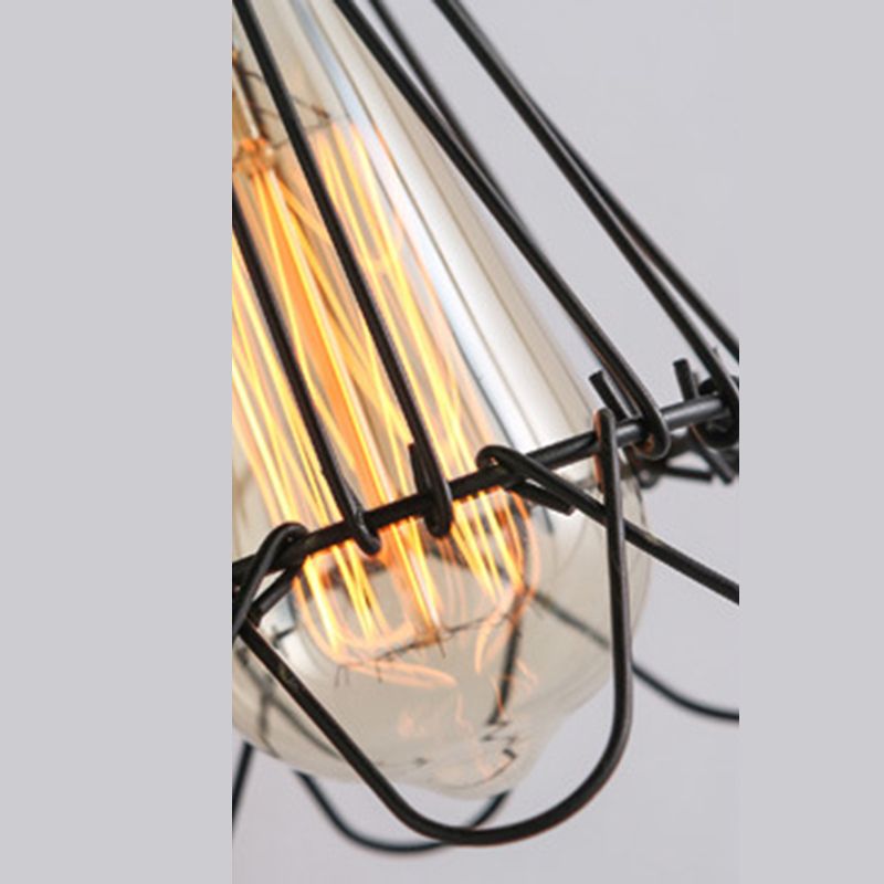 Wandlamp Industrieel met Draadkorf en E27 Fitting