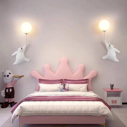 Wandlamp Kinderkamer met Beer en Ballon Figuur