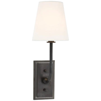 Wandlamp Klassiek met Stoffen Kap en Messing Arm