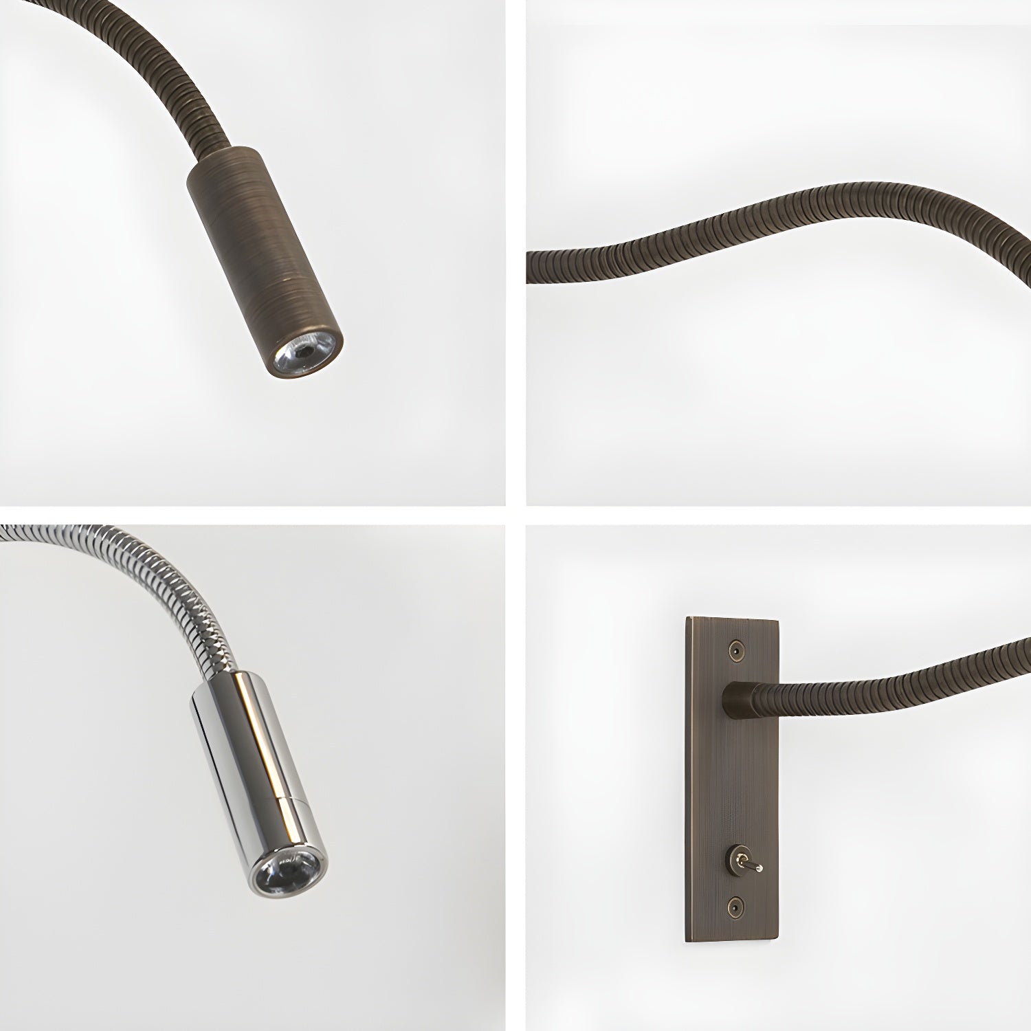 Wandlamp Leeslamp met Flexibele Gooseneck Arm en Geïntegreerde LED