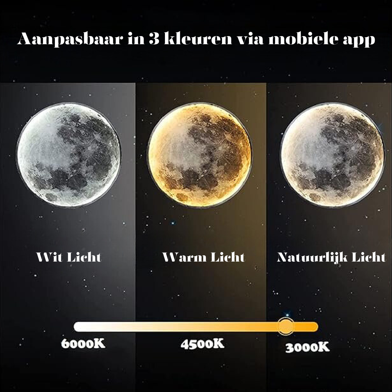Wandlamp Maan Modern LED met Dimfunctie en App-bediening