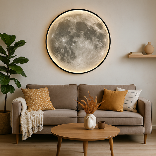 Wandlamp Maan Modern met Geïntegreerde LED en Realistische Maanstructuur