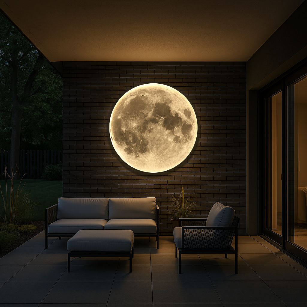 Wandlamp Maan Modern met Geïntegreerde LED en Realistische Maanstructuur