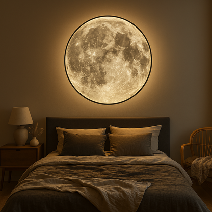 Wandlamp Maan Modern met Geïntegreerde LED en Realistische Maanstructuur