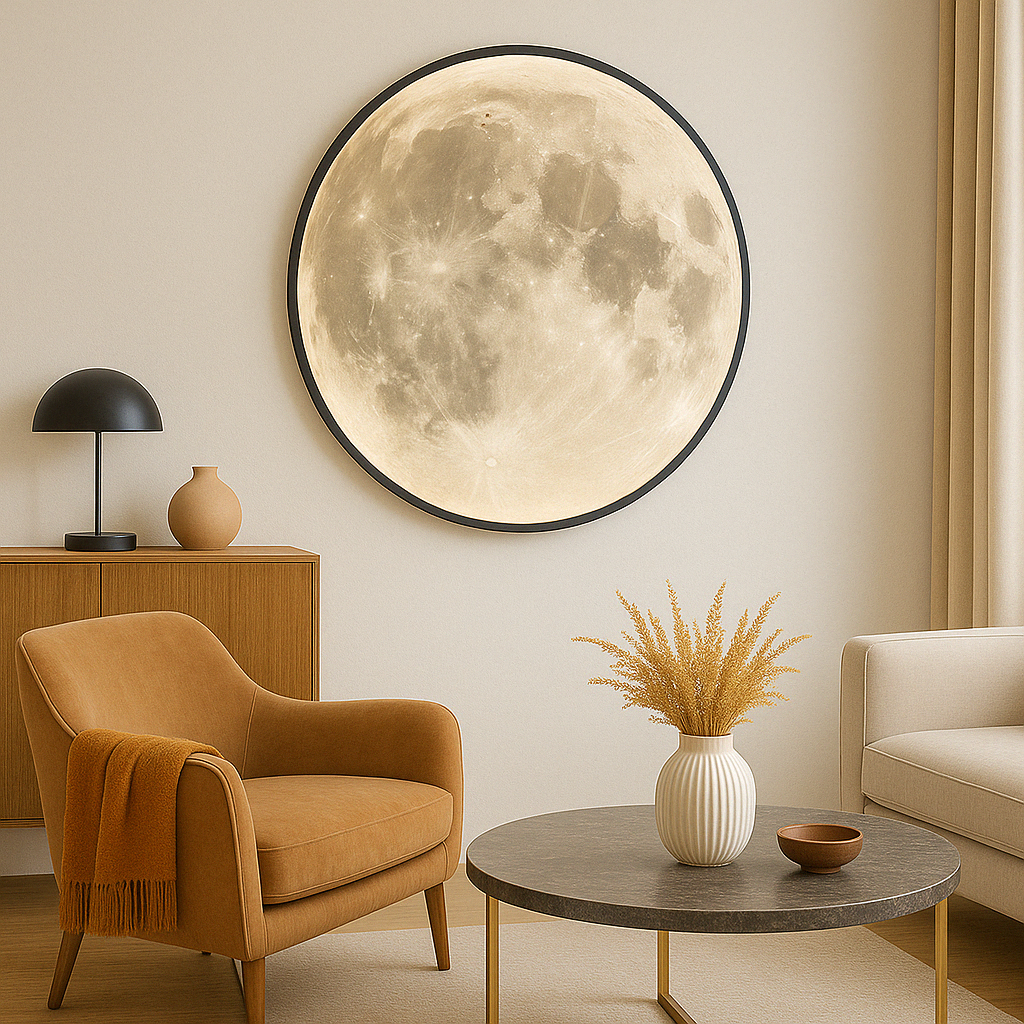 Wandlamp Maan Modern met Geïntegreerde LED en Realistische Maanstructuur