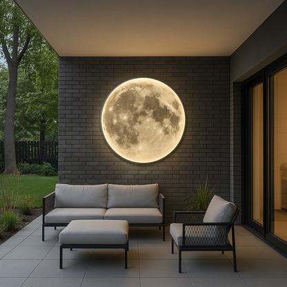 Wandlamp Maan Modern met Geïntegreerde LED en Realistische Maanstructuur