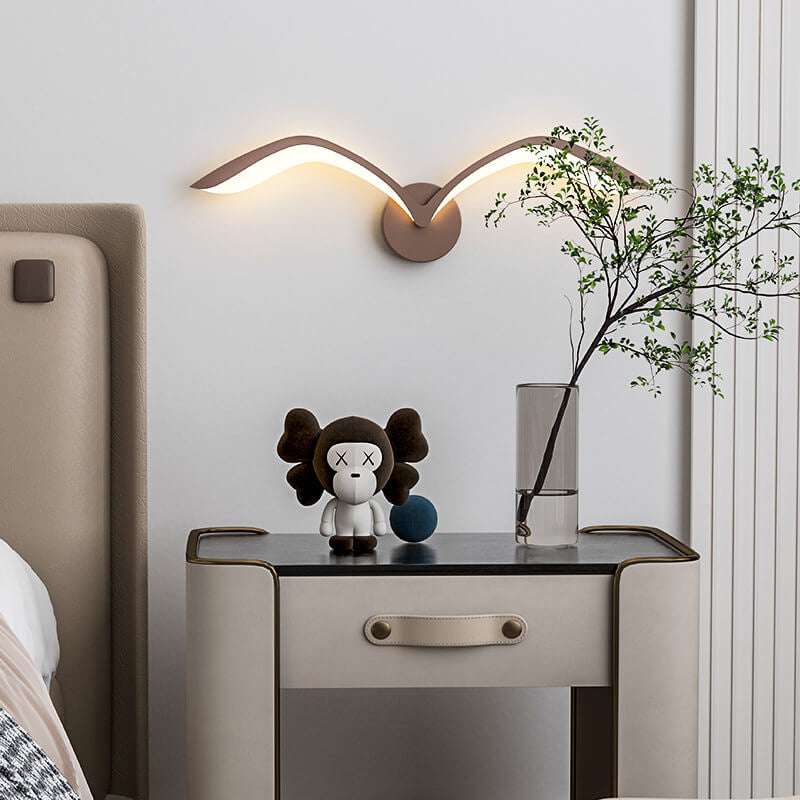 Wandlamp Meeuw LED Scandinavisch Design met Vleugelvorm