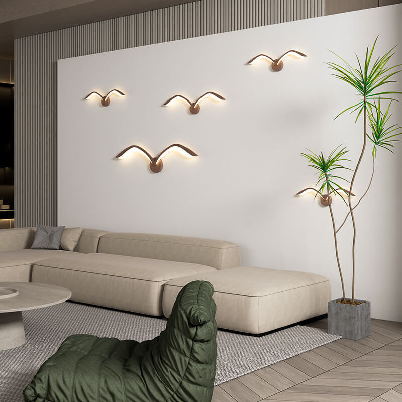 Wandlamp Meeuw LED Scandinavisch Design met Vleugelvorm
