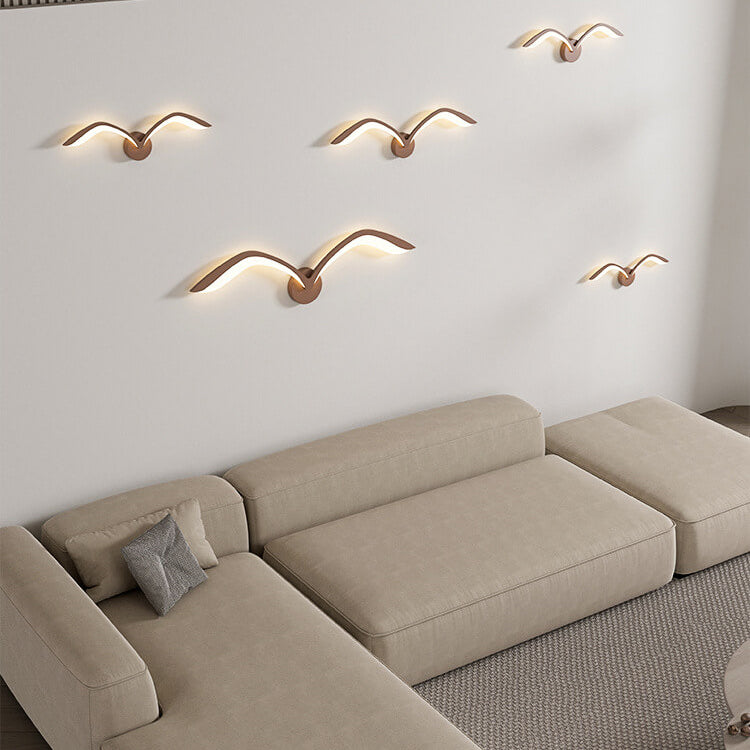 Wandlamp Meeuw LED Scandinavisch Design met Vleugelvorm
