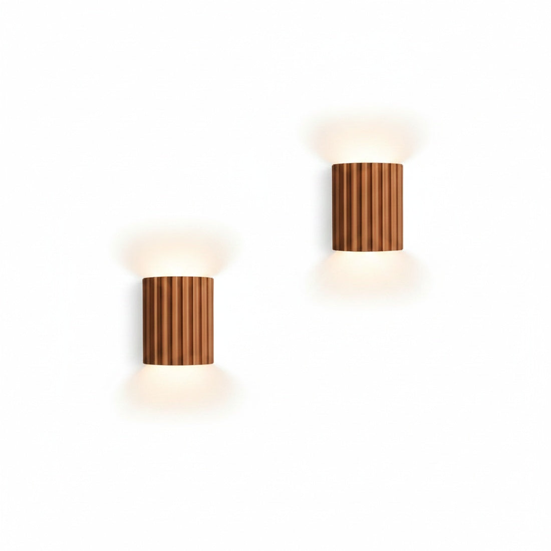Wandlamp Minimalist met Geribbeld Cilindrisch Ontwerp en Up-Down Verlichting
