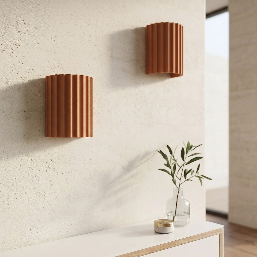 Wandlamp Minimalist met Geribbeld Cilindrisch Ontwerp en Up-Down Verlichting