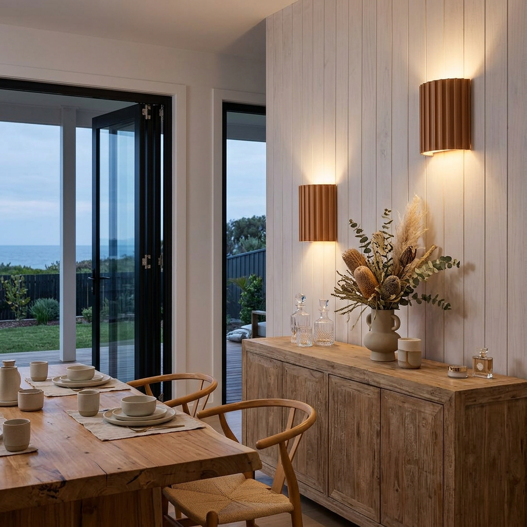 Wandlamp Minimalist met Geribbeld Cilindrisch Ontwerp en Up-Down Verlichting